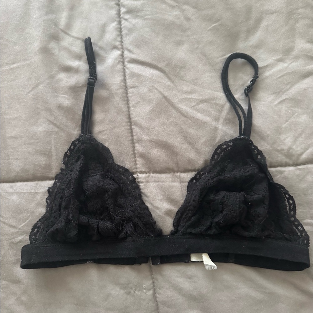 Free People Black Lace Bralette
